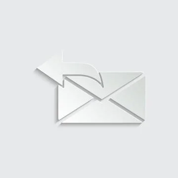 Paper mail icon. The envelope. Stock Illustration