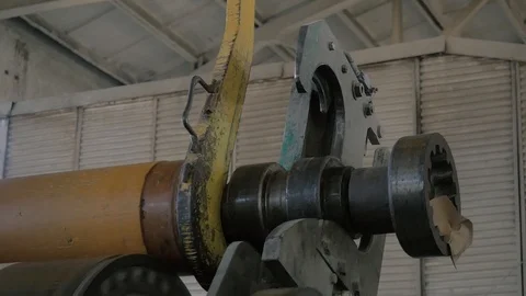 Paper making machine. Production Line Stock Footage 97885445