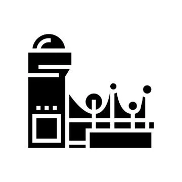Paper making system glyph icon vector illustration Illustrazione stock