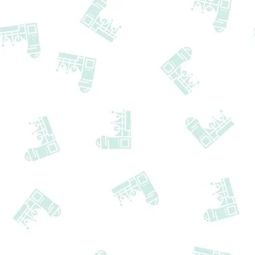 Paper making system glyph seamless pattern Illustrazione stock