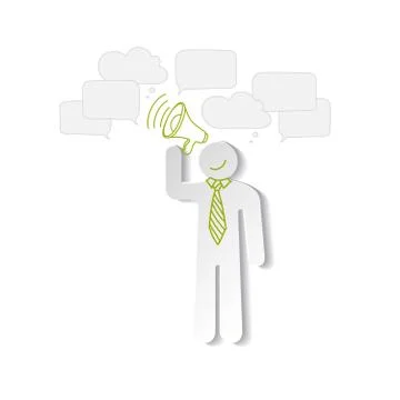 Paper man and Stock Illustration