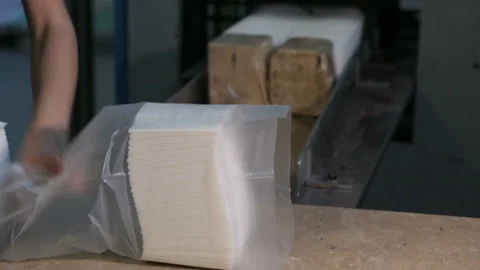 At paper manufacturing factory 스톡 동영상 103842299