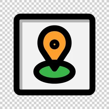 Paper map flat icon. navigation, transport, travel. suitable for interfaces.. Ilustração Stock