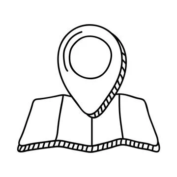 Paper map guide Illustrazione stock