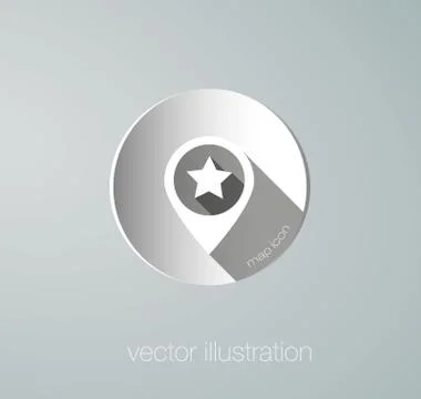 Paper map mark icon Stock Illustration