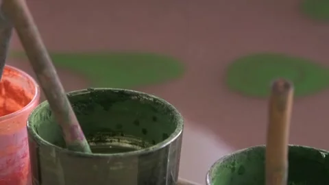 Paper marbling  Video stock 254597404