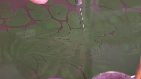 Paper marbling  Video stock 254597406