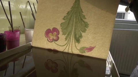 Paper marbling  Video stock 254597419