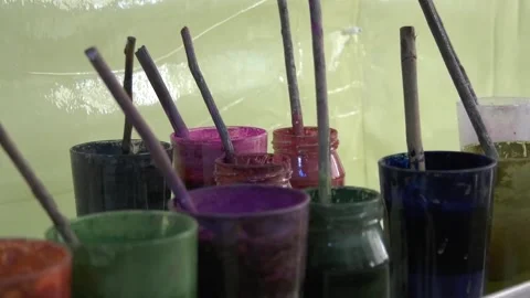 Paper marbling  Video stock 254597440