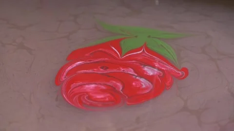 Paper marbling  Video stock 254599557