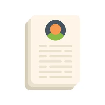 Paper marketing icon flat vector. Client customer Stock Illustration