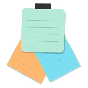 Paper memo note icon vector illustration isolated on white background Stock Illustration
