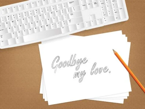 Paper message. Stock-Illustration