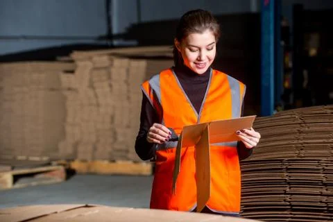 Paper mill facotry worker Stock Photos