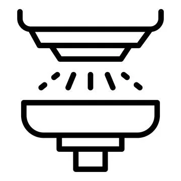 Paper mill icon, outline style Stock Illustration