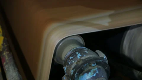 Paper mill roll small Stock Footage 91228059