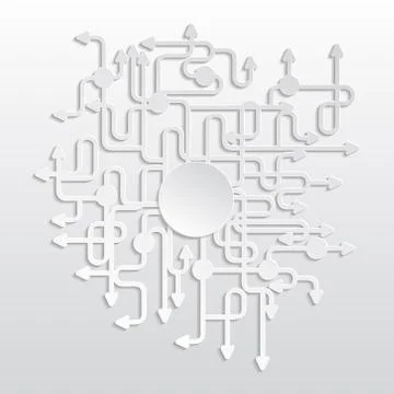 Paper mind map - vector illustration Ilustración de archivo