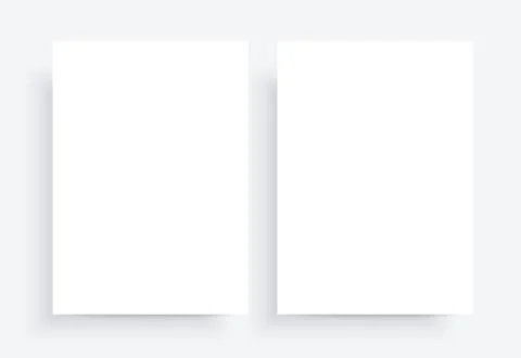 Paper Mockups. white blank template. Two sheet A4 Stock Illustration