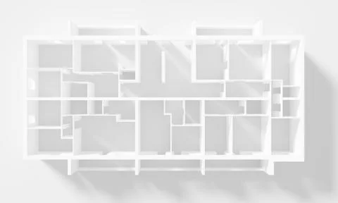 Paper Model Of Apartment, floor plan Stock Illustration