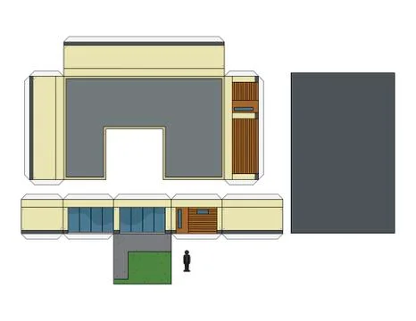 The paper model of a house Stock Illustration