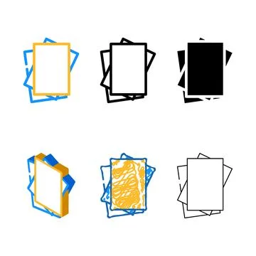Paper modern sheet document color icon vector Stock Illustration