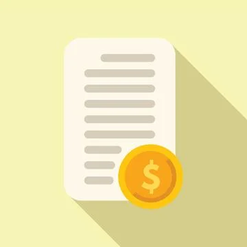 Paper money document icon flat vector. Work person Illustrazione stock