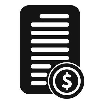 Paper money document icon simple vector. Work person 库存插图
