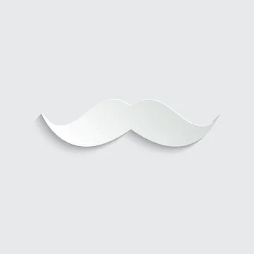 Paper  mustache icon  - vector Stock Illustration