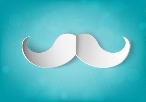 Paper mustache Illustrazione stock