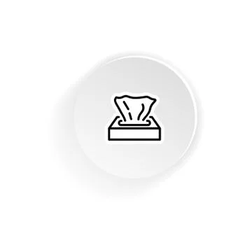Paper napkins in box icon. Vector on isolated white background. EPS 10 스톡 일러스트