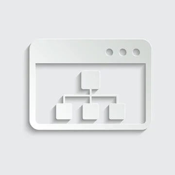 Paper Network - vector icon. connection icon. smart devices icon Stock Illustration