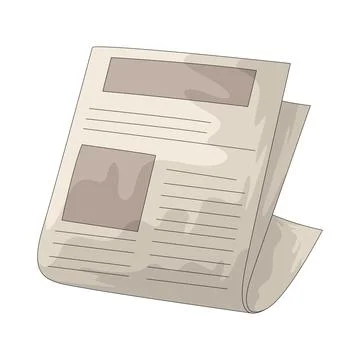 Paper newspaper illustration Stock Illustration