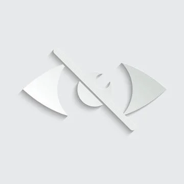 Paper no Eye icon. avoid eye contact. Stock Illustration
