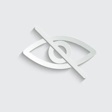 Paper no Eye icon. avoid eye contact sign Stock Illustration