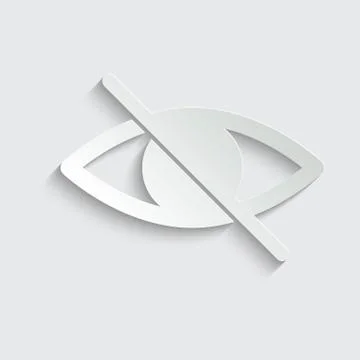 Paper no Eye icon. avoid eye contact sign Stock Illustration