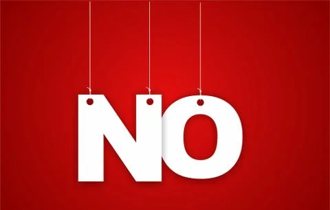 Paper no sign Stock Illustration
