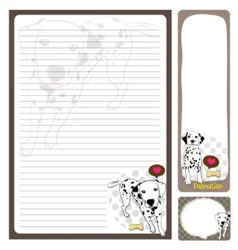 Paper note dalmatian Stock Illustration