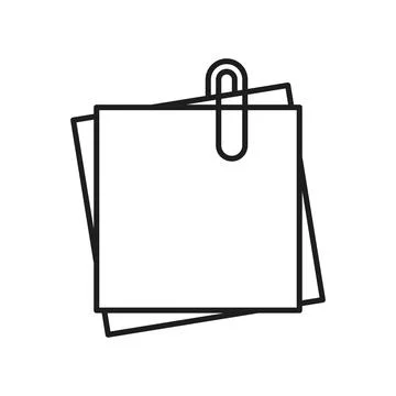 Paper note icon in flat style. Notebook with clip vector illustration on is.. Stock Illustration