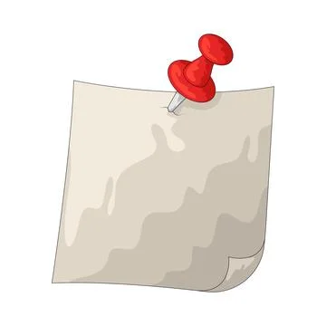 Paper note illustration Stock Illustration