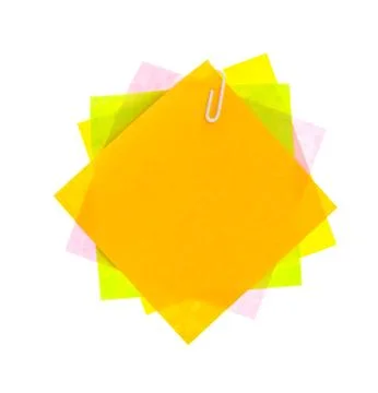 Paper note isolated white background Stock Photos