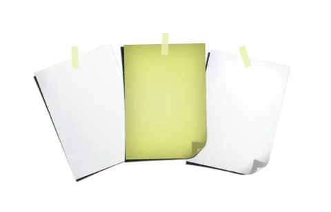 Paper note  isolated on white backgrounds Stock Illustration