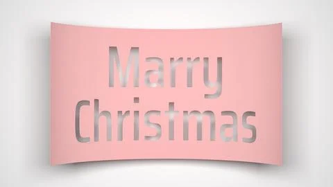 Paper note marry chtistmas Stock Illustration