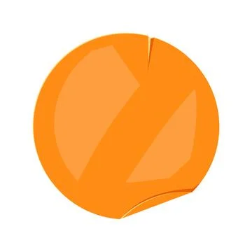 Paper note orange crumpled sticker. Frame or background for reminder. Stock Illustration