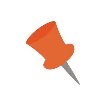 Paper note pin flat style icon Stock Illustration