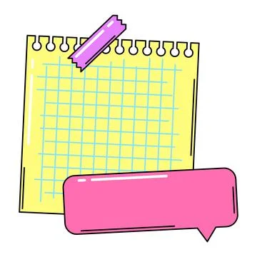 Paper note with pin. Frame or background for reminder. Illustrazione stock