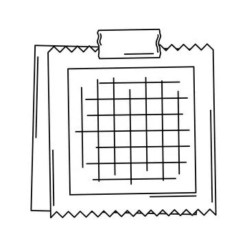 Paper note with pin. Frame or background for reminder. Illustrazione stock