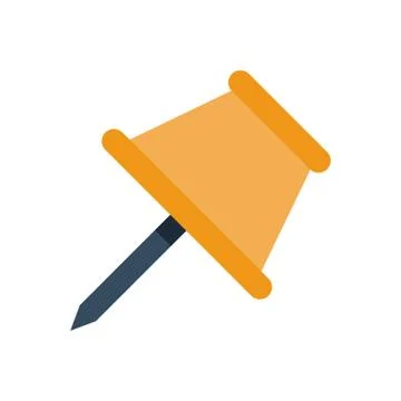 Paper note pin isolated icon Stock Illustration