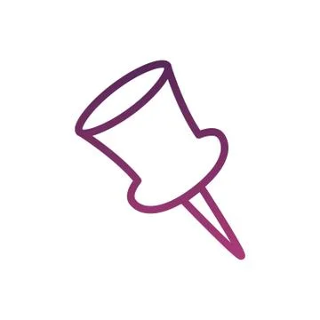 Paper note pin line style icon Illustrazione stock