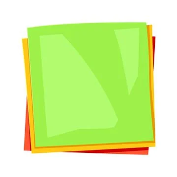 Paper note pink crumpled sticker. Frame or background for reminder. Stock Illustration