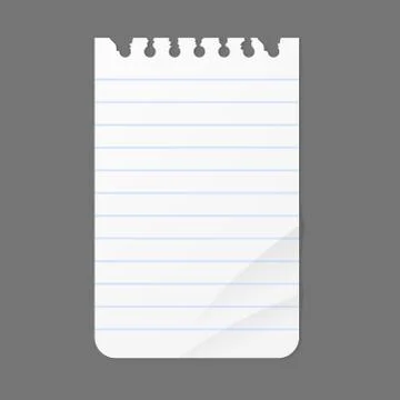 Paper note sheet for message vector illustration. 스톡 일러스트